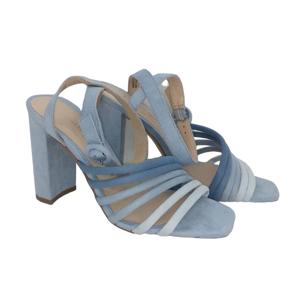 CHINESE LAUNDRY Jonah Womens NEW w/Box Blue Suede Ankle Strap Sandal s- Size: 6